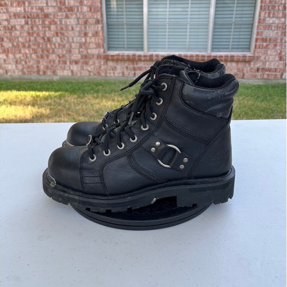 Harley-Davidson Women's Maddy 6-Inch Lace-Up Riding Boots Size 9 Black